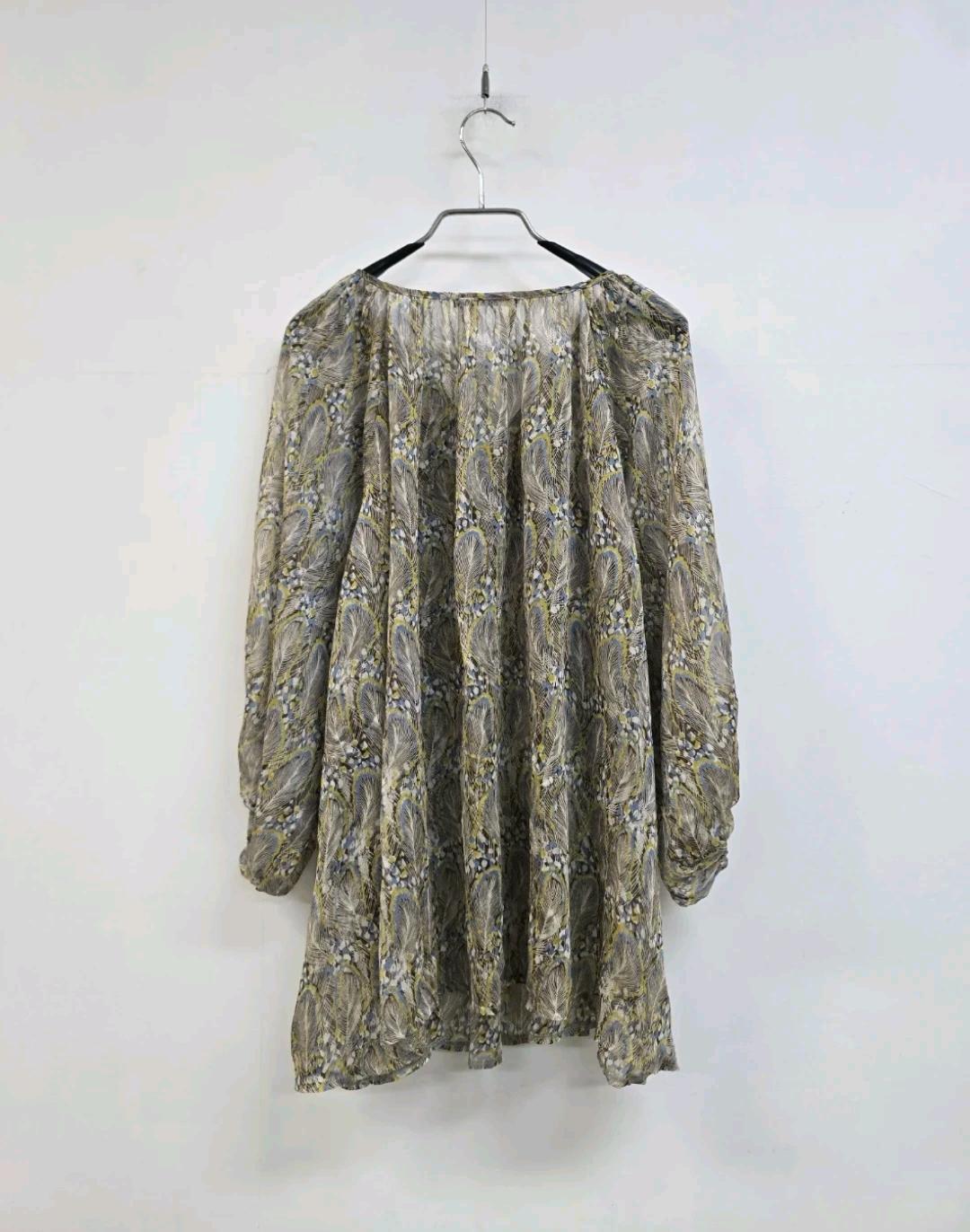네츄럴뷰티베이직 보석 v넥 루즈핏 블라우스티 7