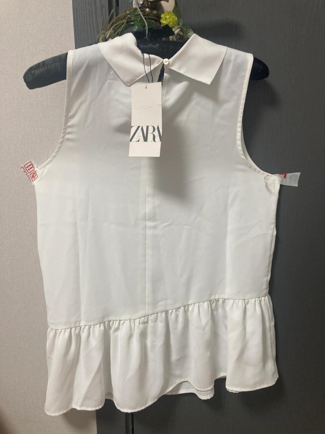(새상품)ZARA 화이트 프릴 블라우스 S 5