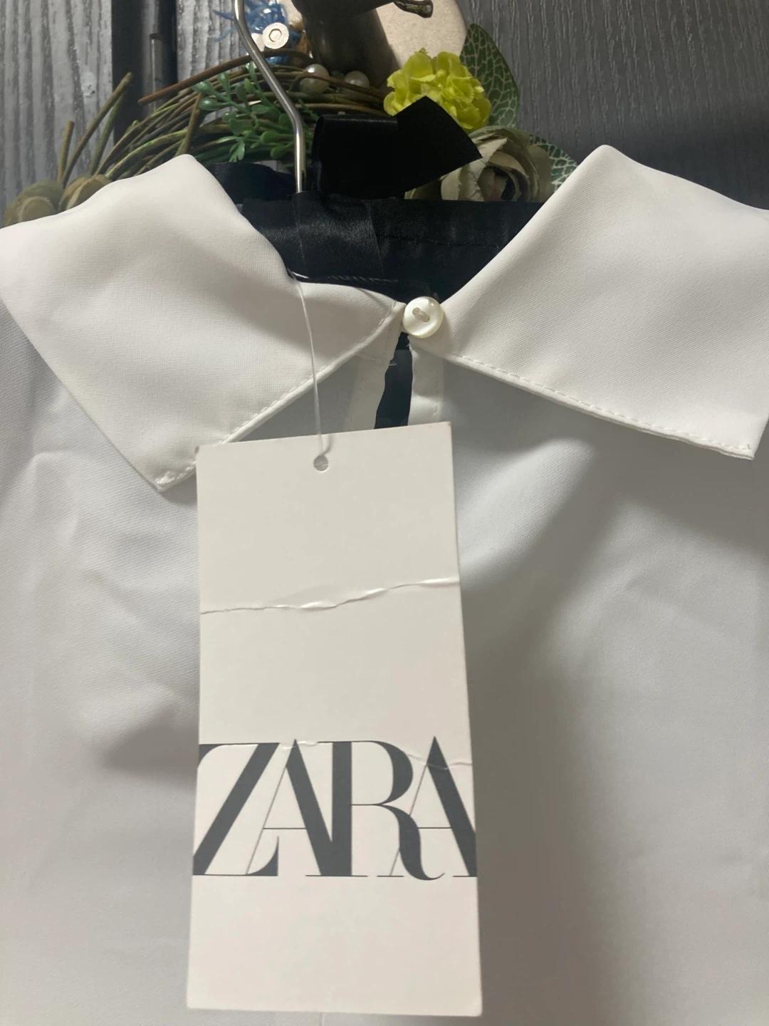 (새상품)ZARA 화이트 프릴 블라우스 S 3