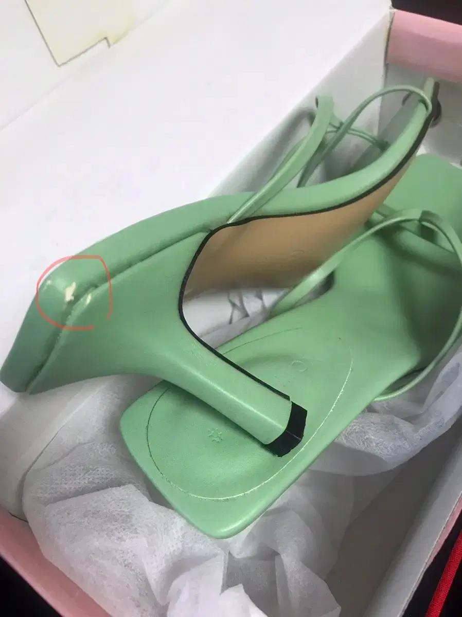 #375 쪼리 7cm 스틸레토힐 235 민트 11