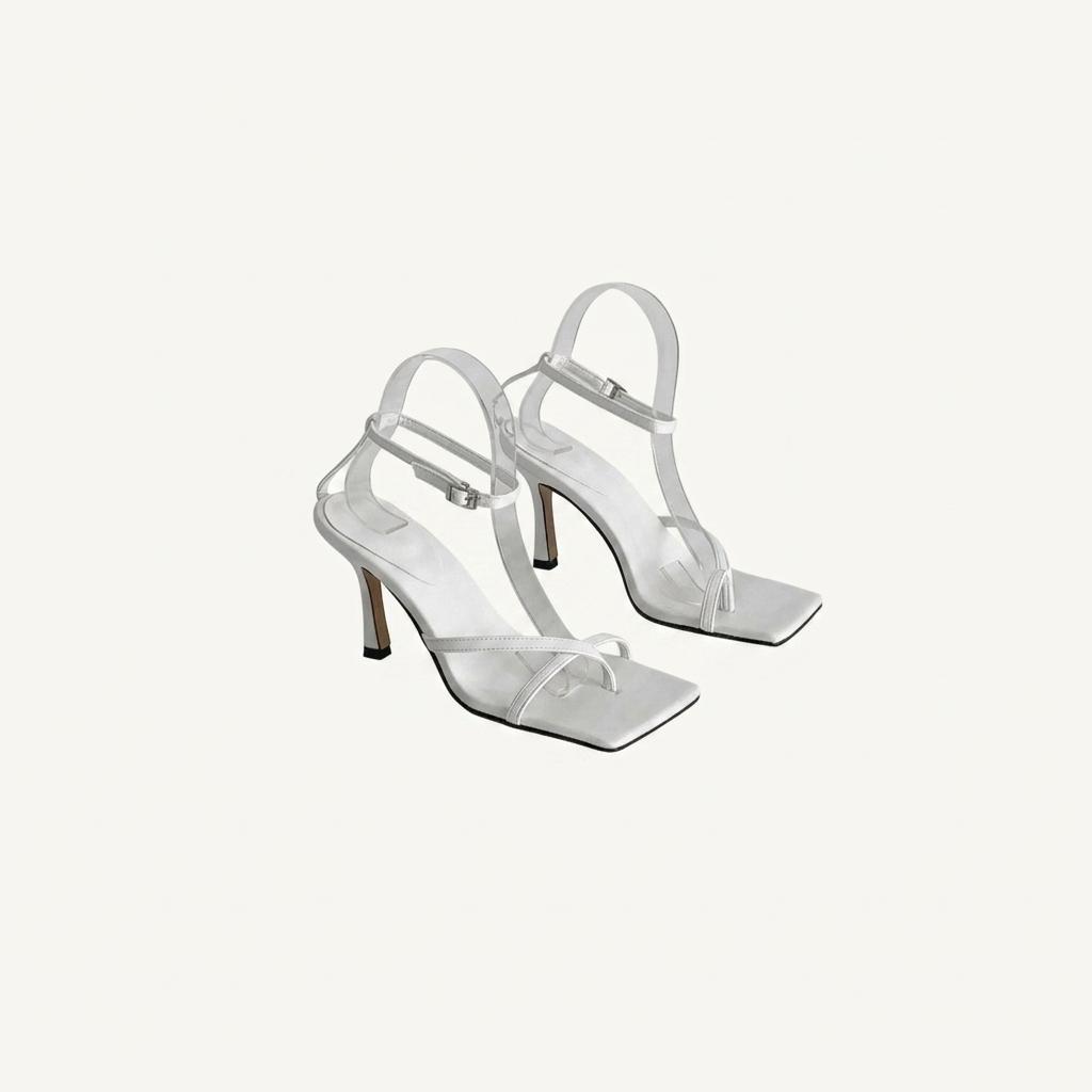 #358 스퀘어토 7cm 스트랩샌들 245 화이트 1