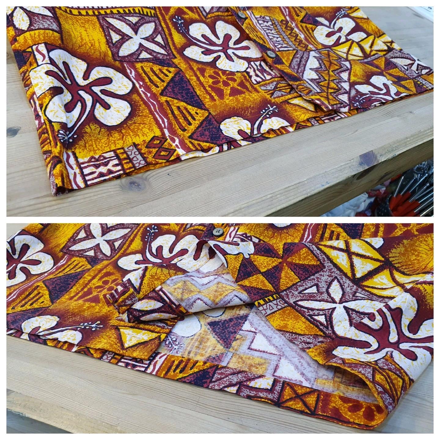 3XL(120).하와이안 셔츠(옐로우버건디) 6