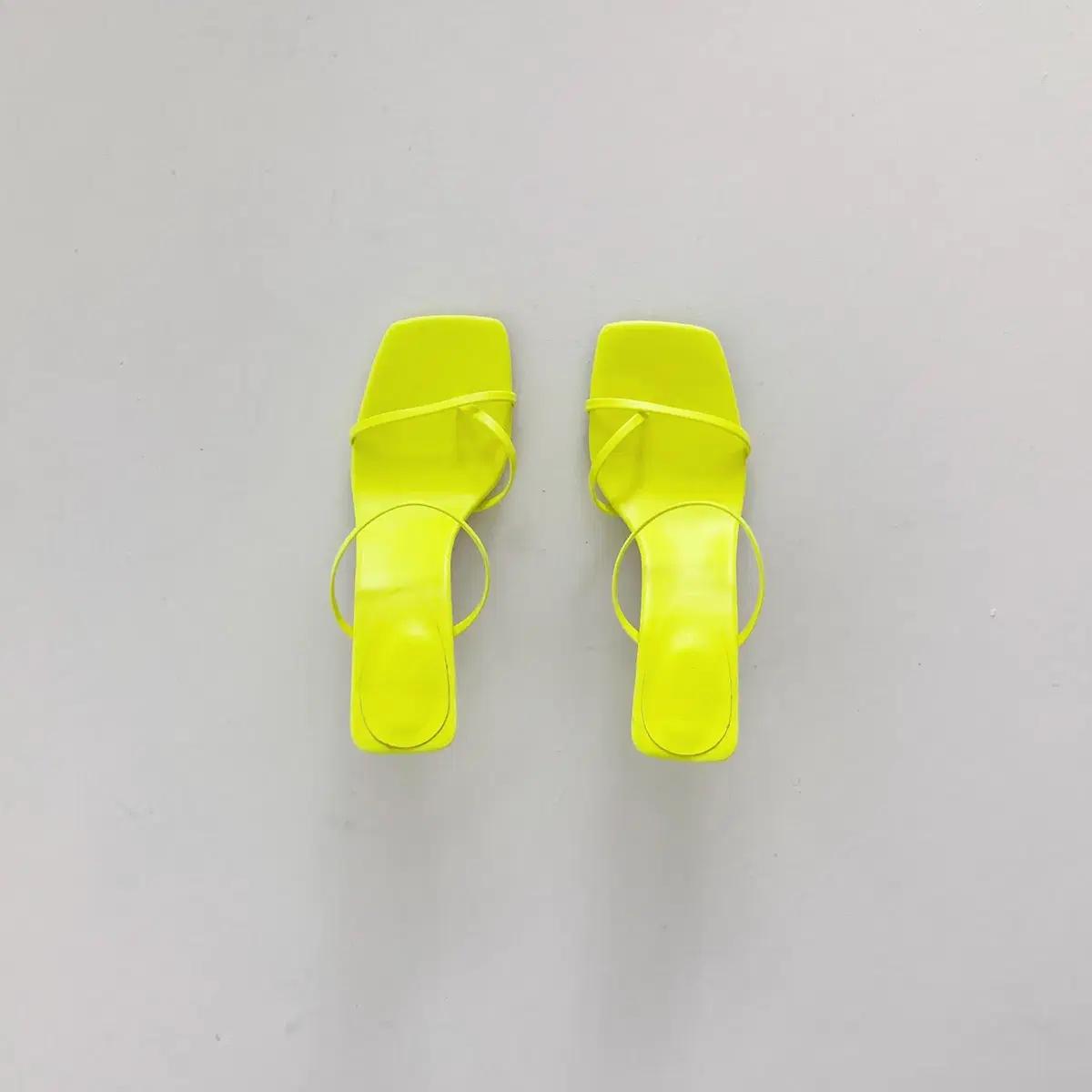 #세일 985 형광 엄지 8cm 쪼리 샌들 245 오렌지 7