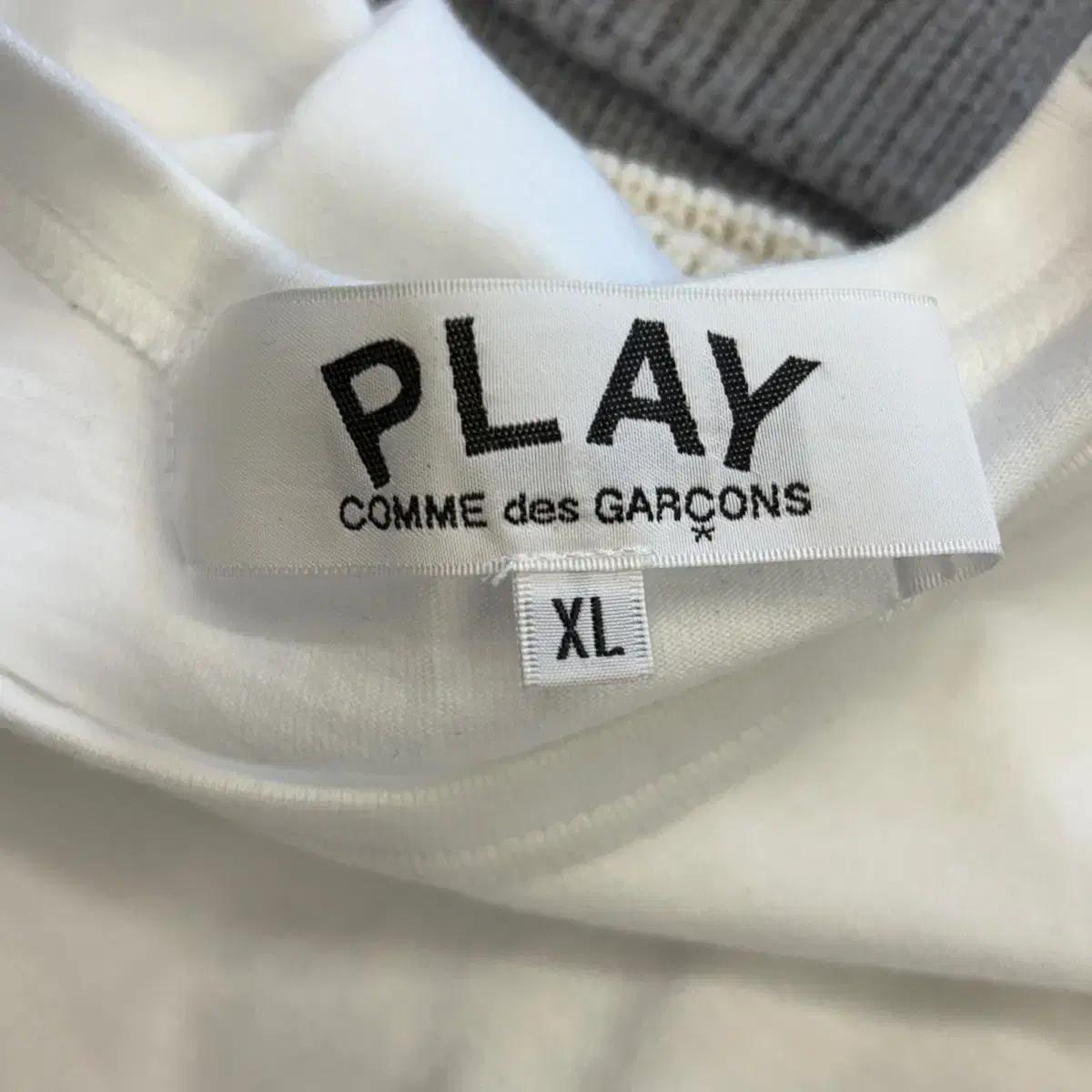XL 꼼데가르송 하트와펜 화이트 반팔티 5