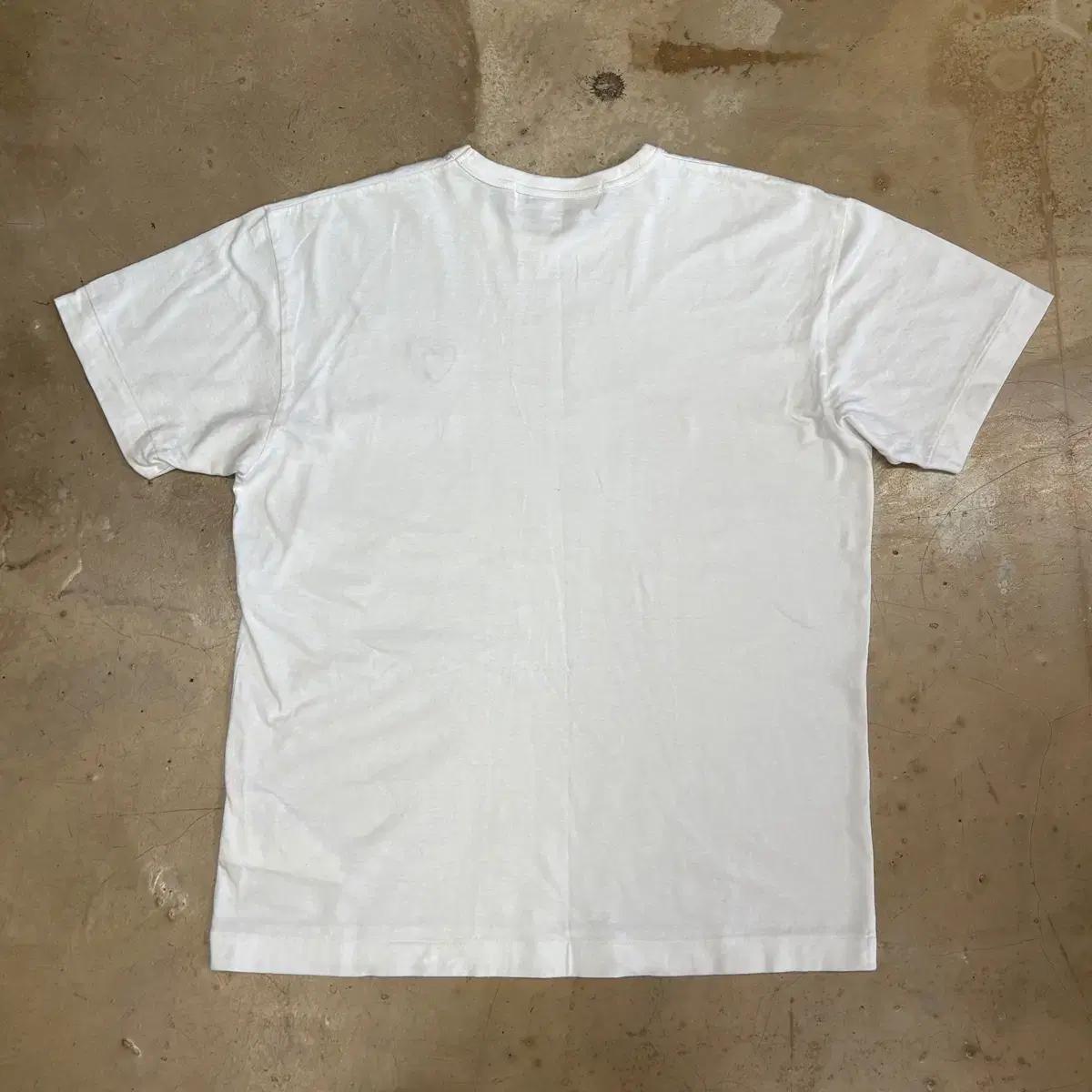 XL 꼼데가르송 하트와펜 화이트 반팔티 4