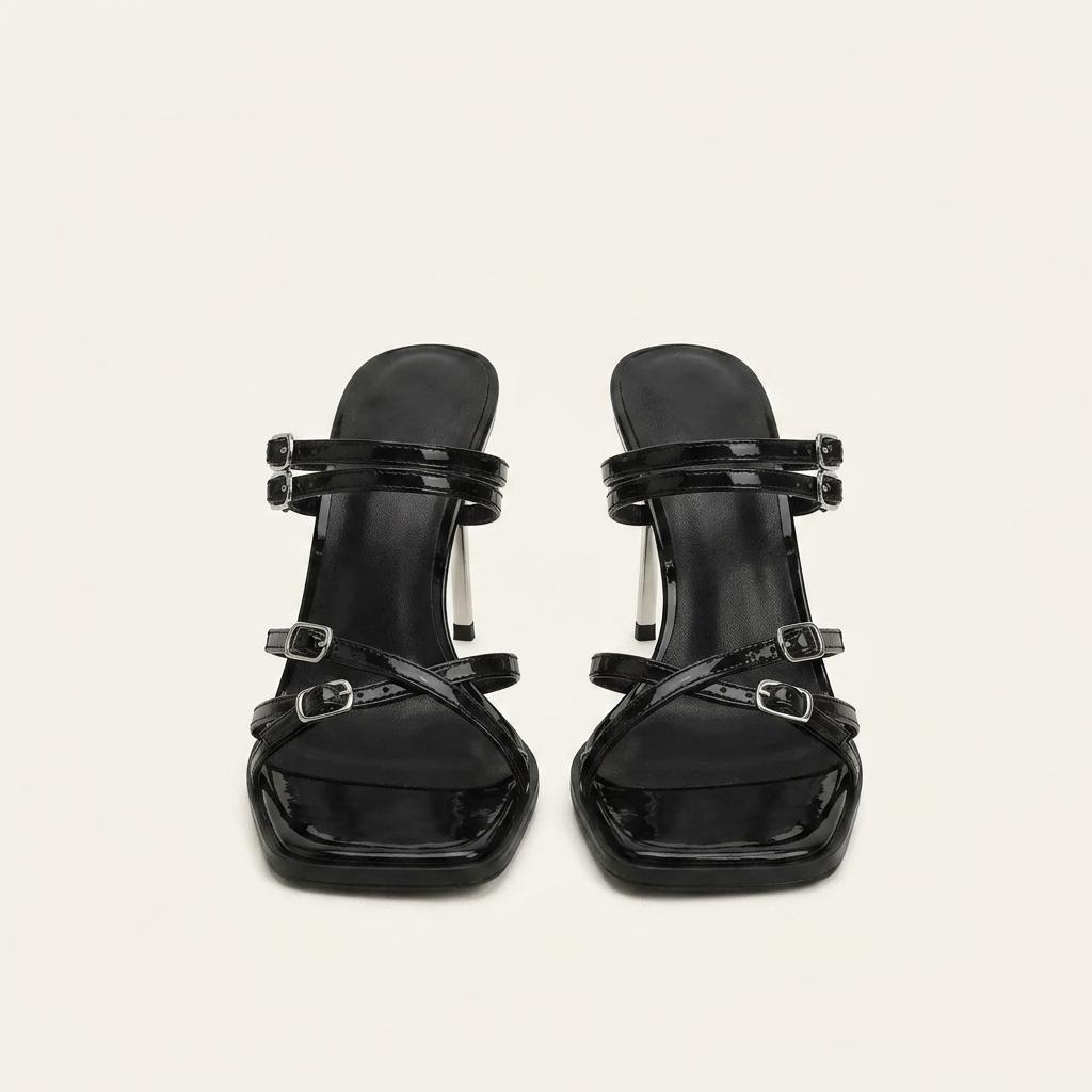 #세일 9265 글램 레이어드 9cm 스틸레토 샌들 240 블랙 1