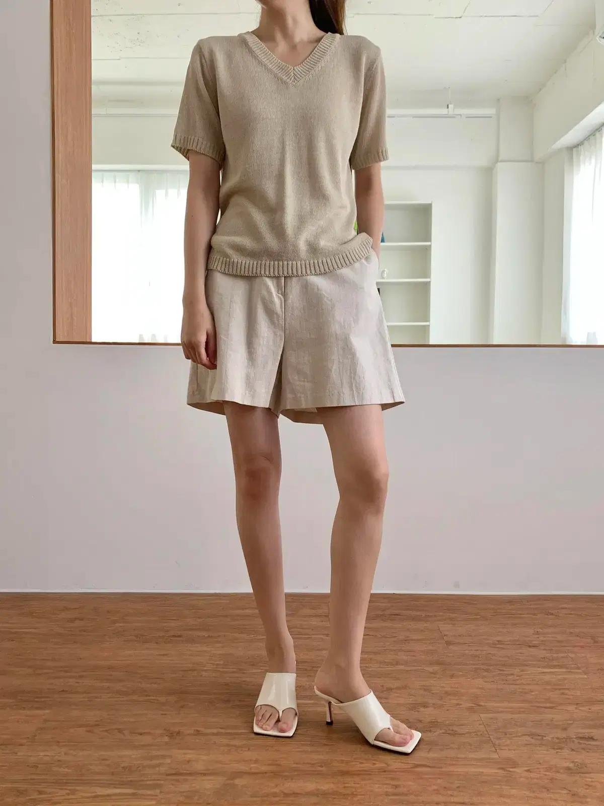 #세일 9292 심플 데일리 7cm 쪼리힐 240 아이보리 5