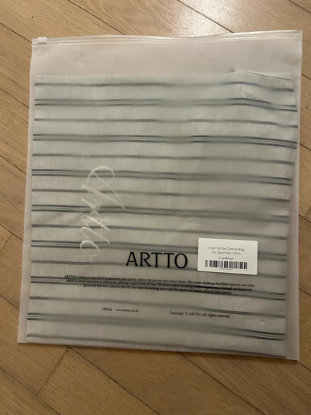 ARTTO 아르토 린넨 스트라이프 캔버스백 5
