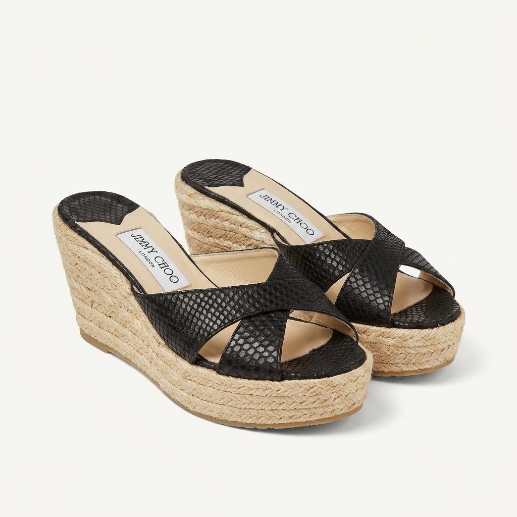 [Jimmy Choo] 지미추 에스파듀 웨지힐뮬 블랙 1