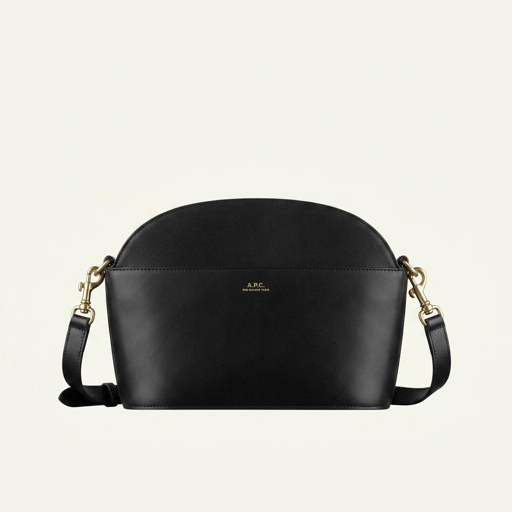 A.P.C. 아페쎄 가브리엘라 레더 숄더백 블랙