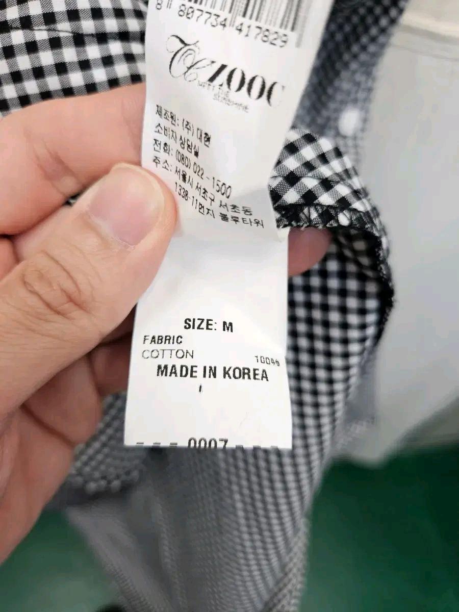 ZOOC 블랙 앤 화이트 체크 원피스 7