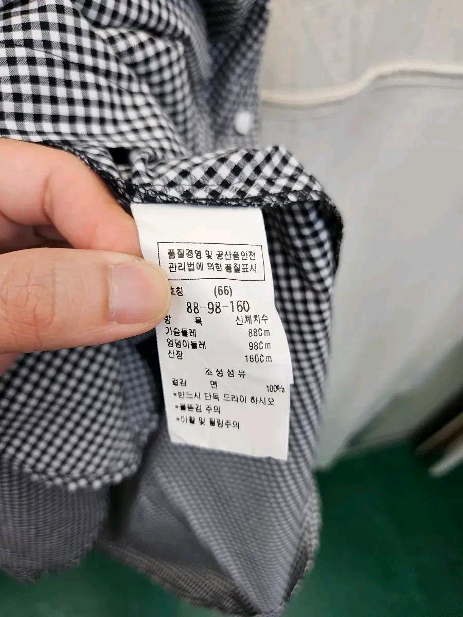 ZOOC 블랙 앤 화이트 체크 원피스 5
