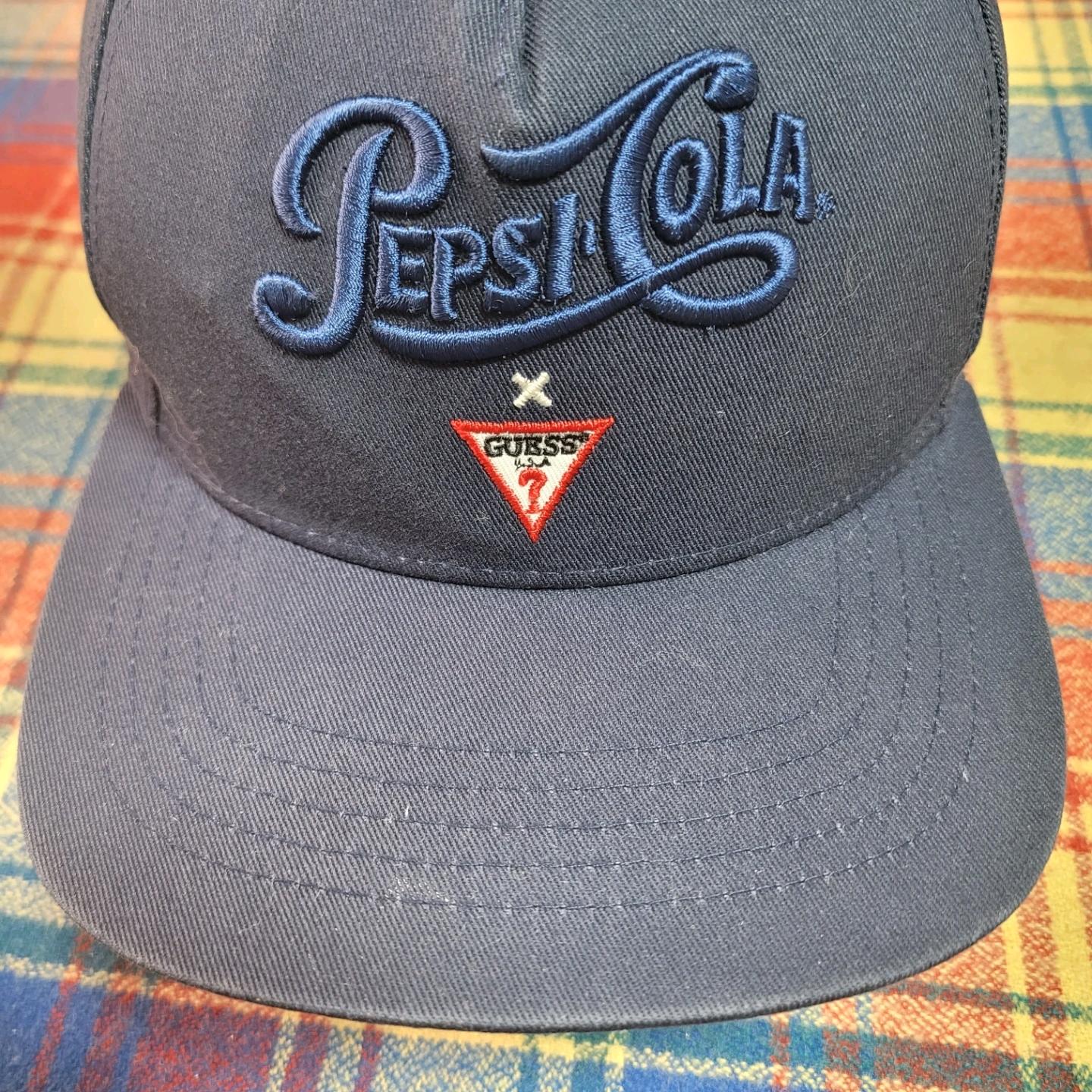 GUESS x Pepsi 콜라보 캡모자 네이비 FREE 2