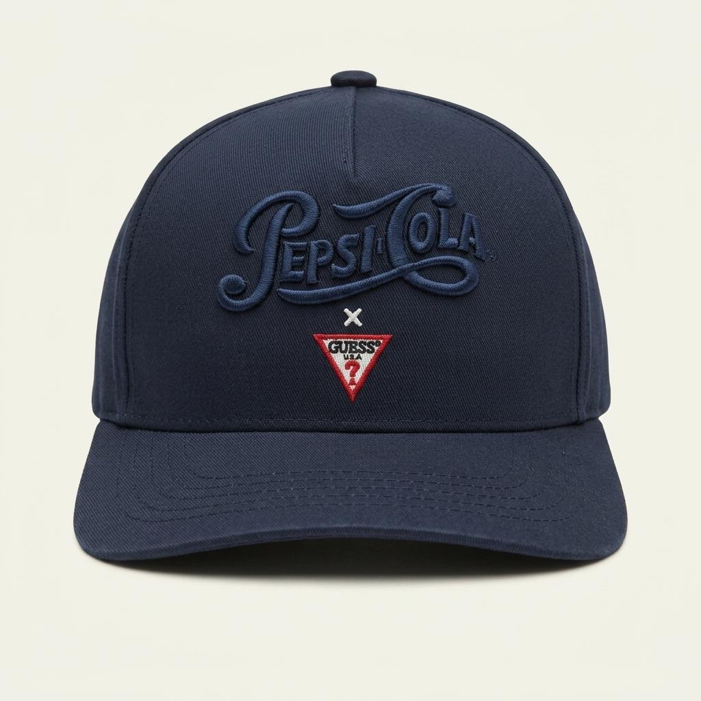GUESS x Pepsi 콜라보 캡모자 네이비 FREE 1