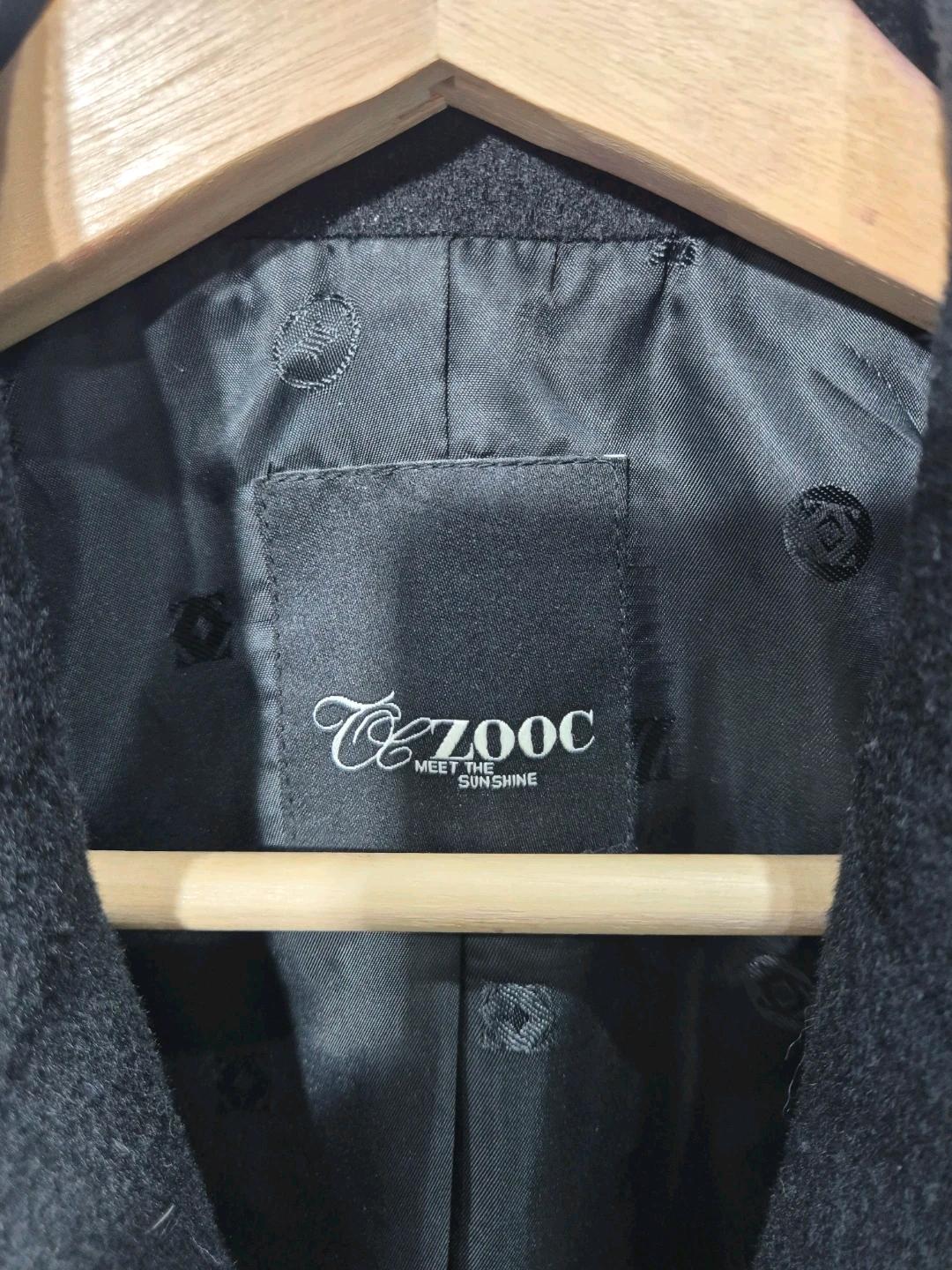 ZOOC 여성 블랙 더블 울 코트 55 4