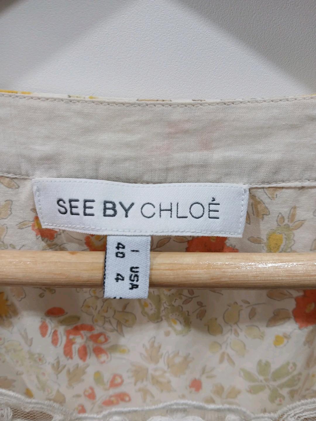 씨 바이 끌로에 플라워 레이스 원피스 40 5