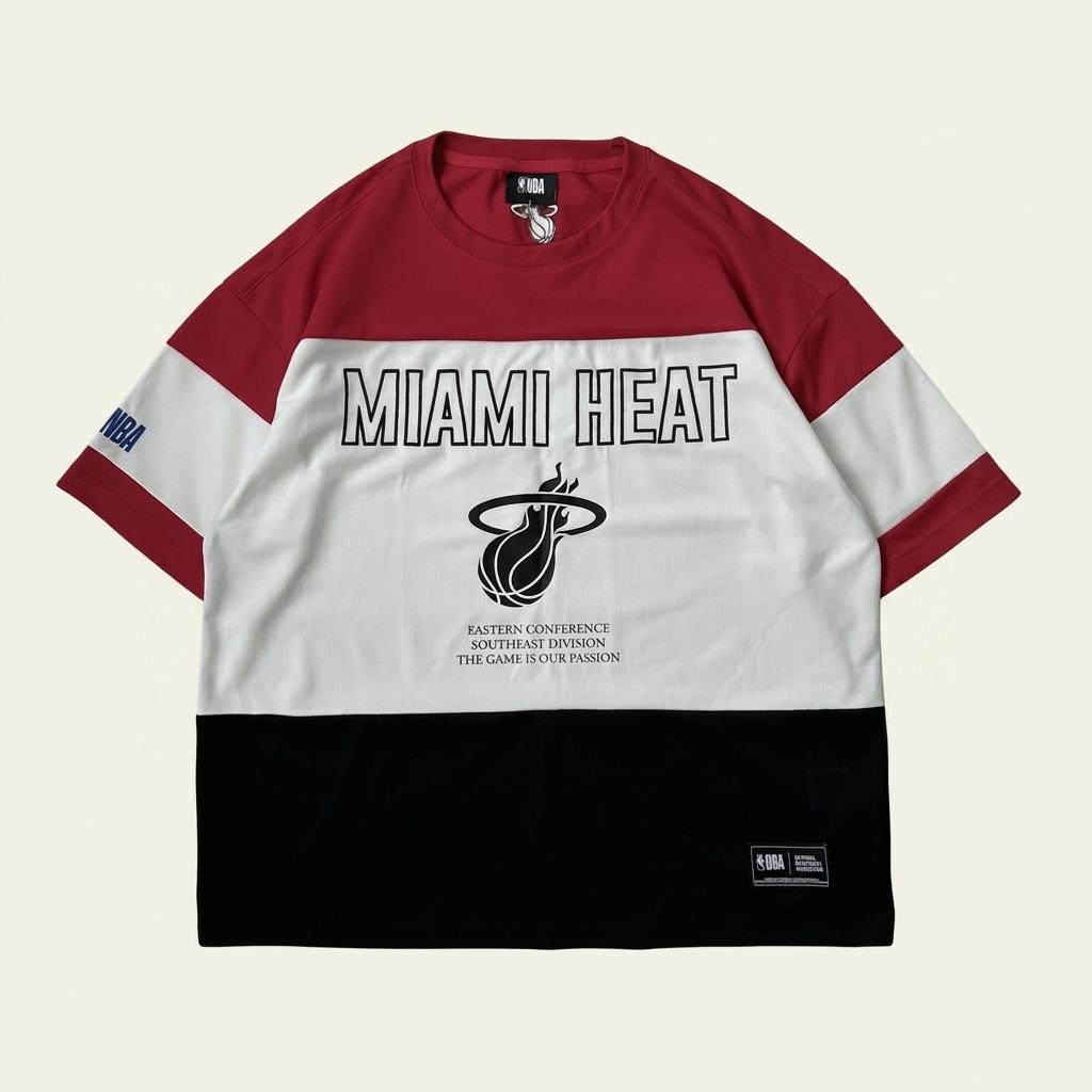 NBA 마이애미 히트 컬러블록 반팔 티셔츠 1