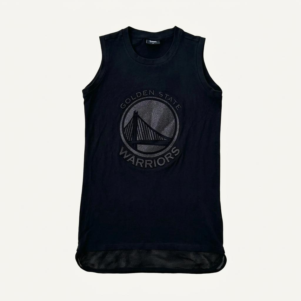 NBA 골든스테이트 워리어스 로고 나시 티셔츠 블랙 1