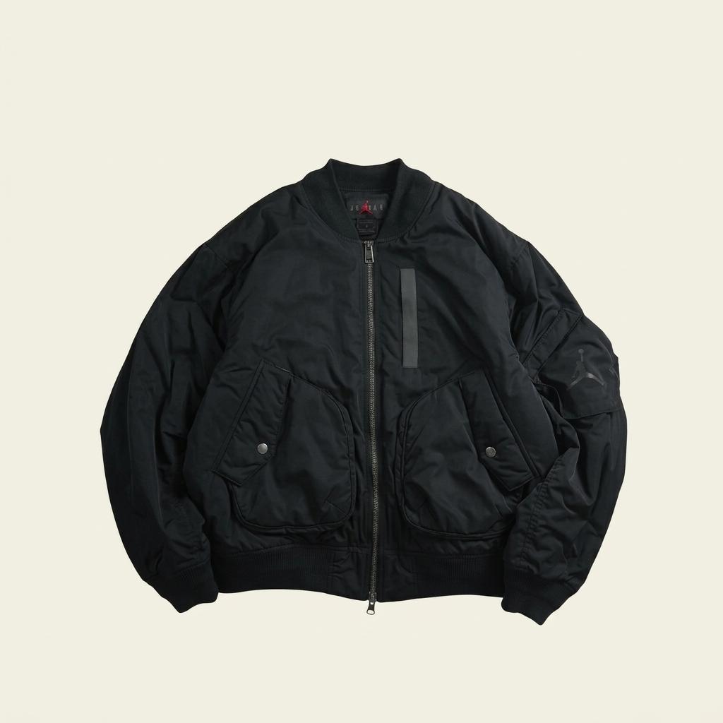 조던 리플렉티브 빅로고 ma-1 유틸리티 항공 자켓 (XL) 1