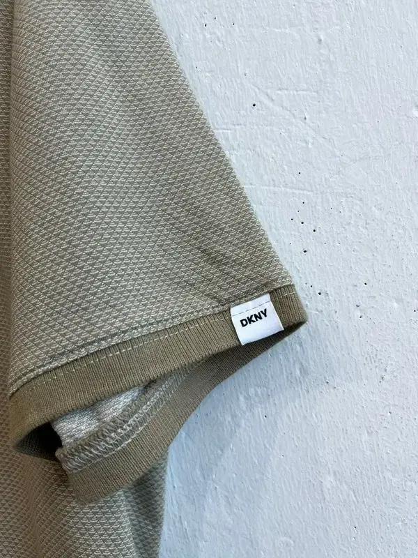 DKNY 폴리 자카드 반집업 반팔 카라티 XL 3