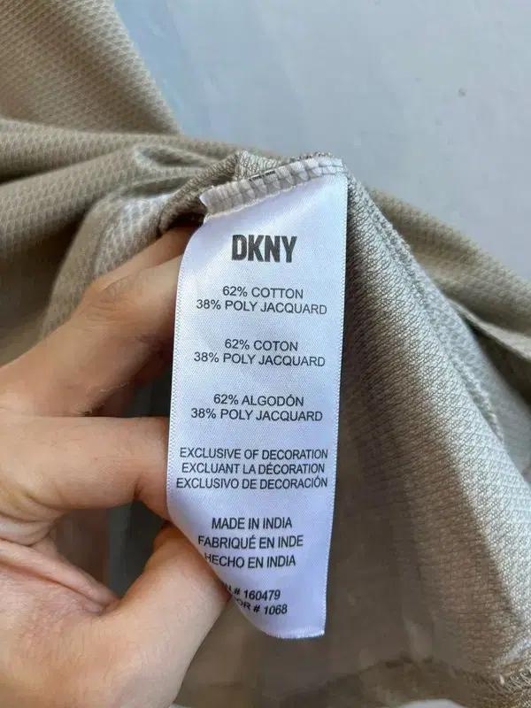 DKNY 폴리 자카드 반집업 반팔 카라티 XL 6
