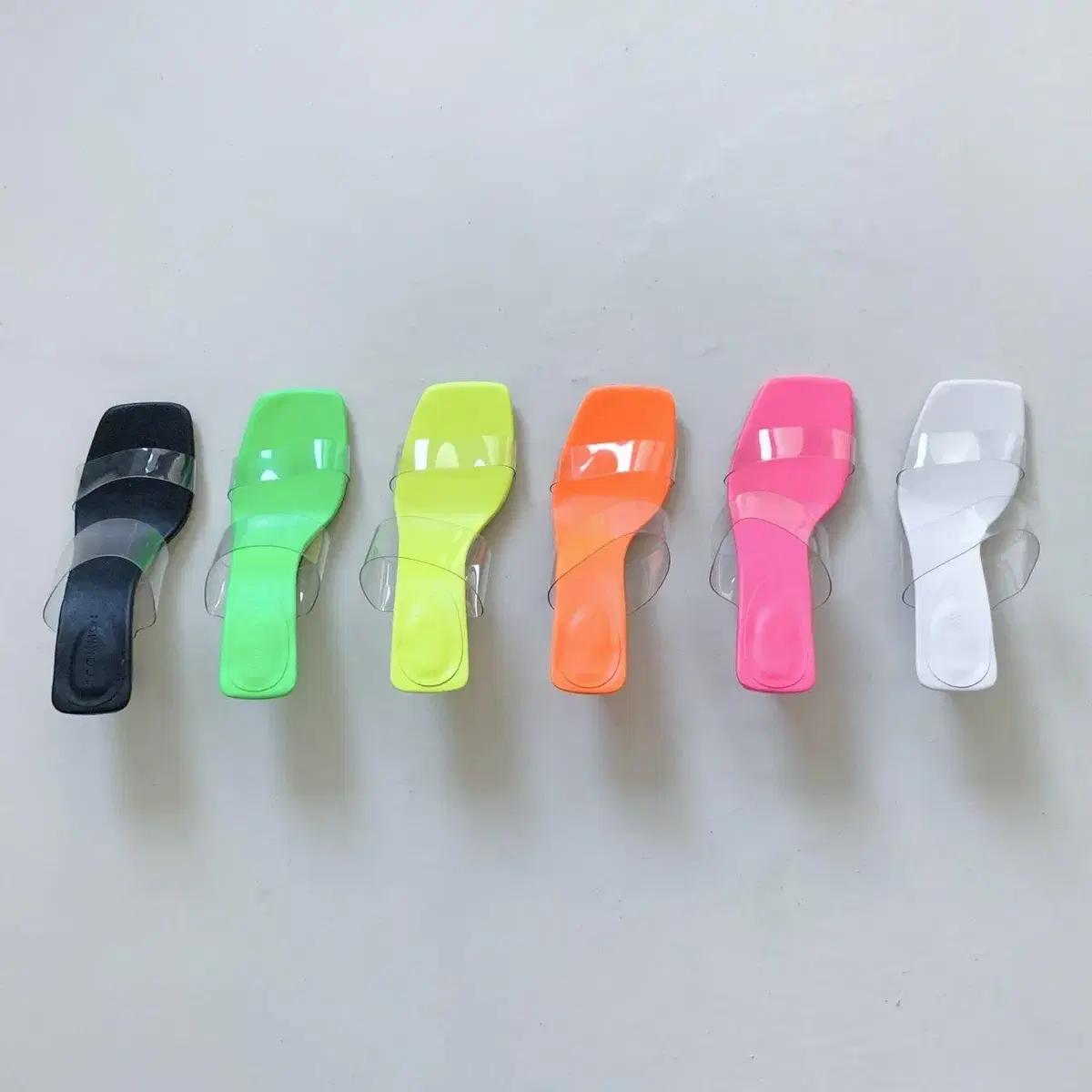 #772 스퀘어토 8cm PVC 스틸레토 샌들 230 핑크 7