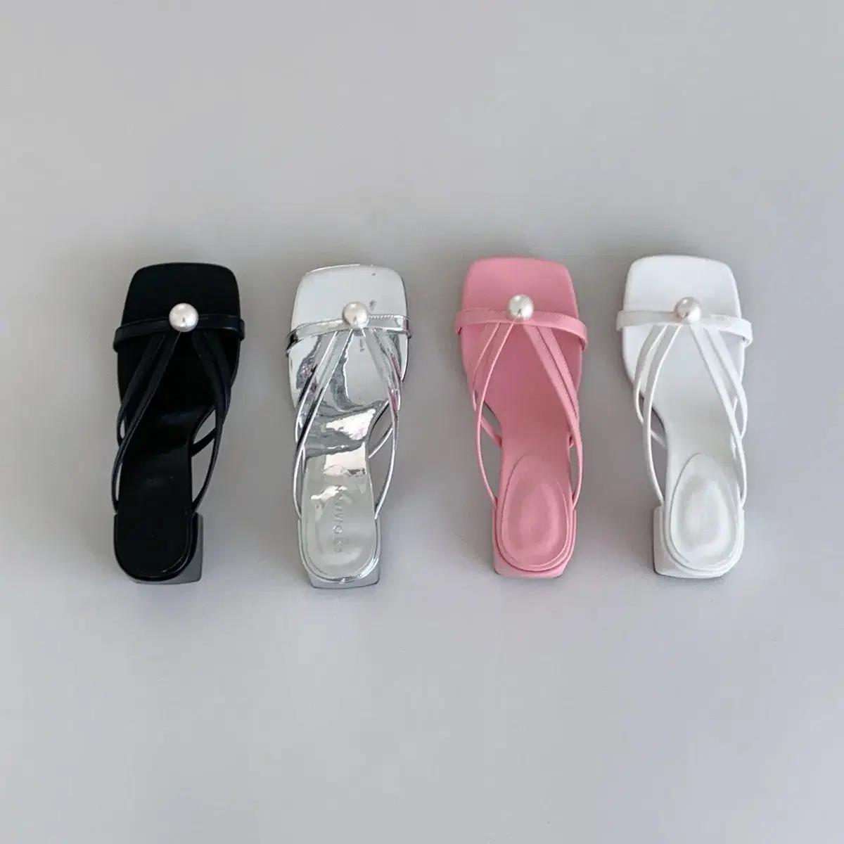 #770 진주 포인트 6cm 스틸레토힐 225 블랙 3