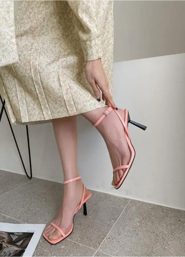 #760 심플 8cm 스틸레토 샌들 240 아이보리_착화상품 8