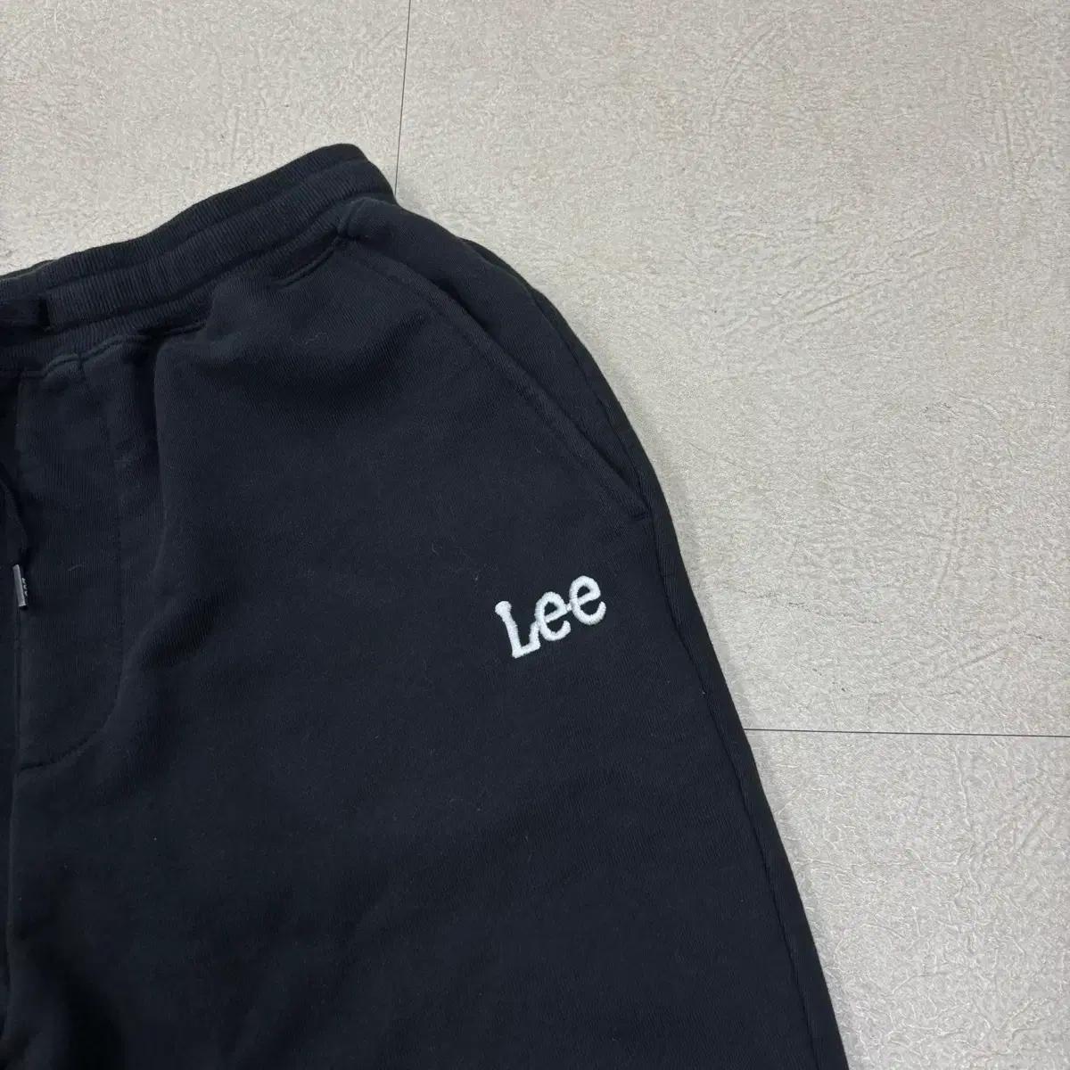 Lee 스몰로고 블랙 조거 팬츠 3