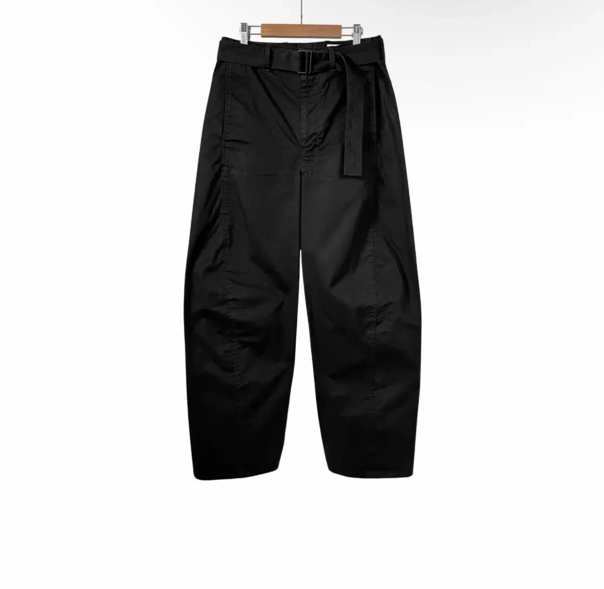 [S] 르메르 남성 트위스트 벨트 코튼 팬츠 블랙 PA302 LD076 2