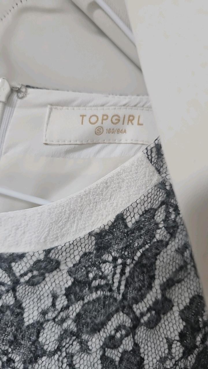 탑걸(TOPGIRL) 레이스 배색 긴팔 미니 원피스 4
