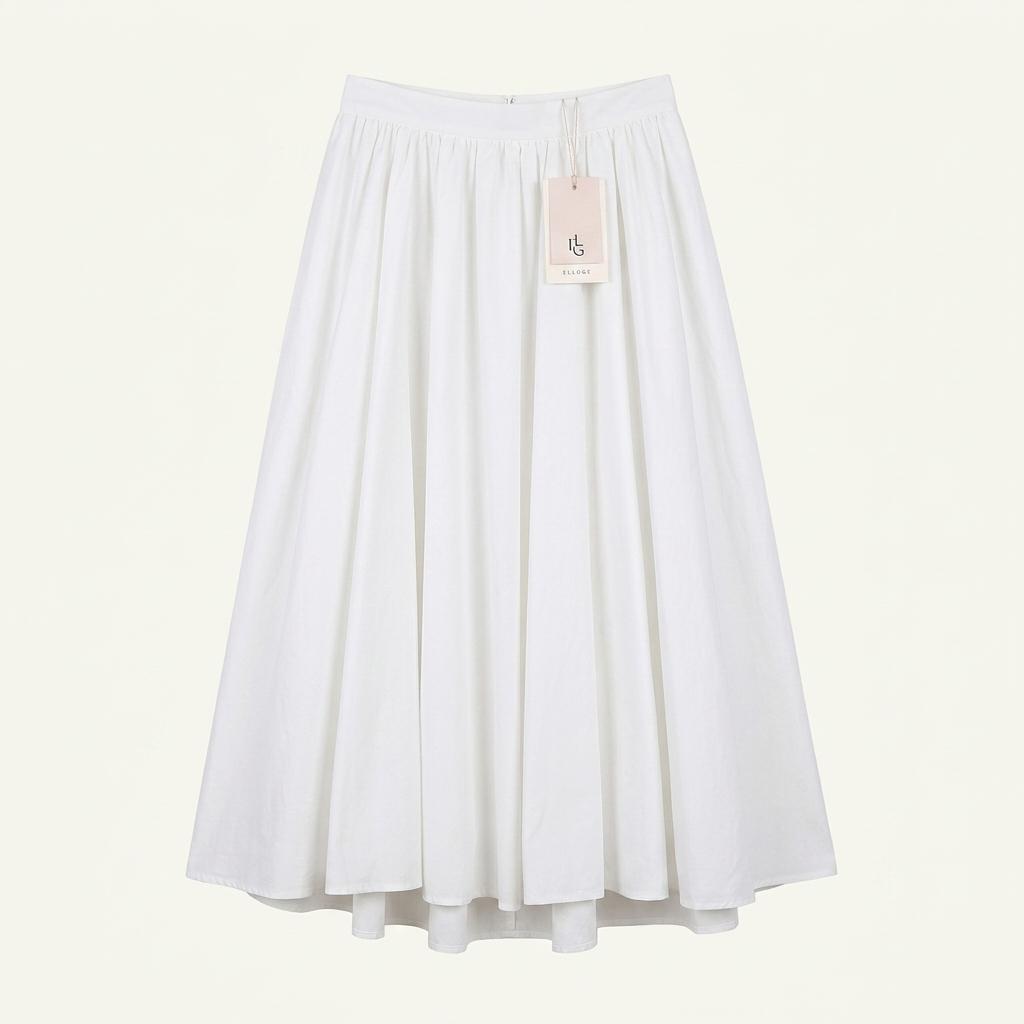 ELLOGE Joy Puffball Skirt 엘로주 조이 퍼프볼 스커트 화이트 1