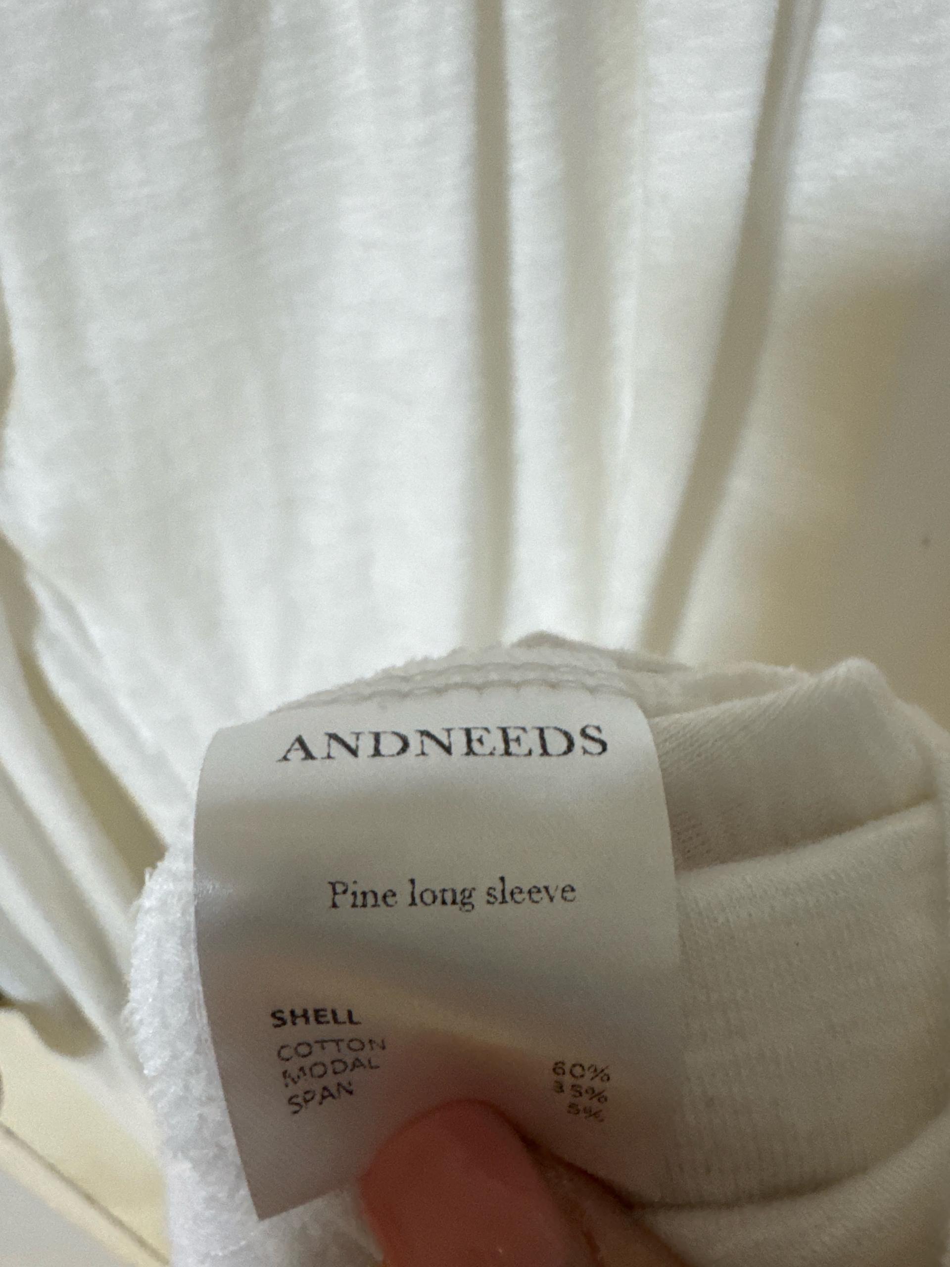 Andneeds 모달 코튼 유넥 롱 슬리브 티셔츠 4