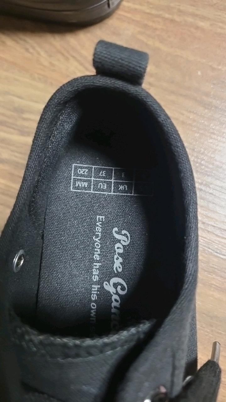 포제간츠 무지 캔버스 스니커즈 블랙 220 2