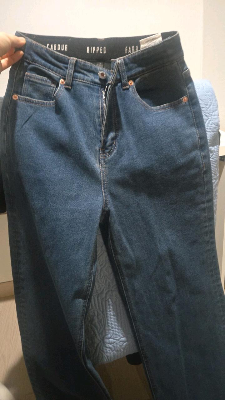 맥우드건 세미 와이드핏 기모 데님 팬츠 인디고 블루 2
