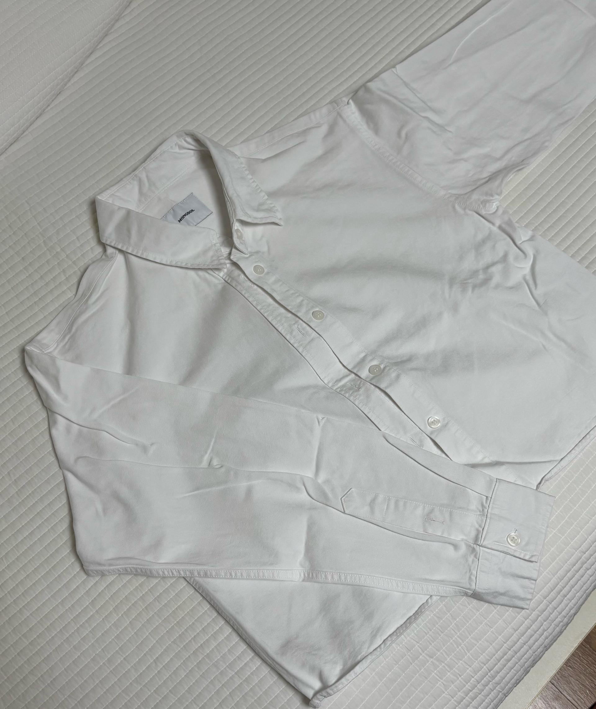 몽돌 FW 크롭 긴팔 셔츠 화이트 MDSH011WHITE 3