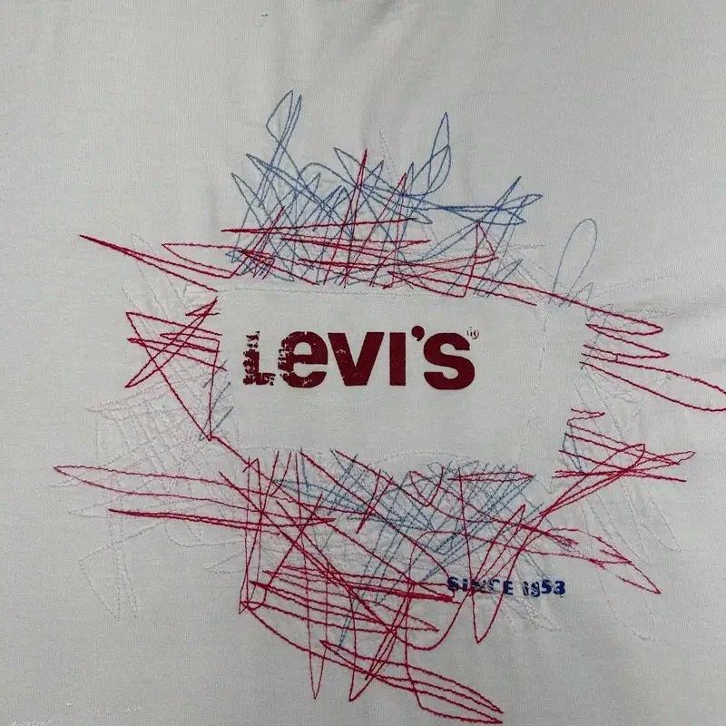 LEVI'S 자수 프린팅 티셔츠 L 3