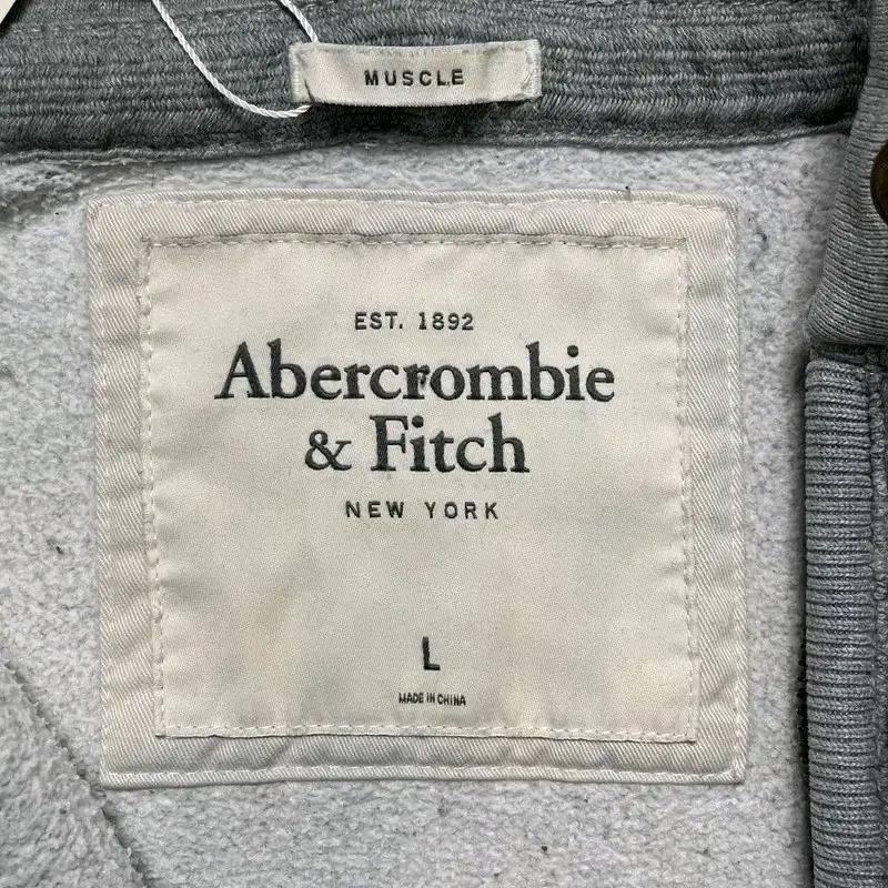 ABERCROMBIE & FITCH 로고 후드집업 그레이 L 4