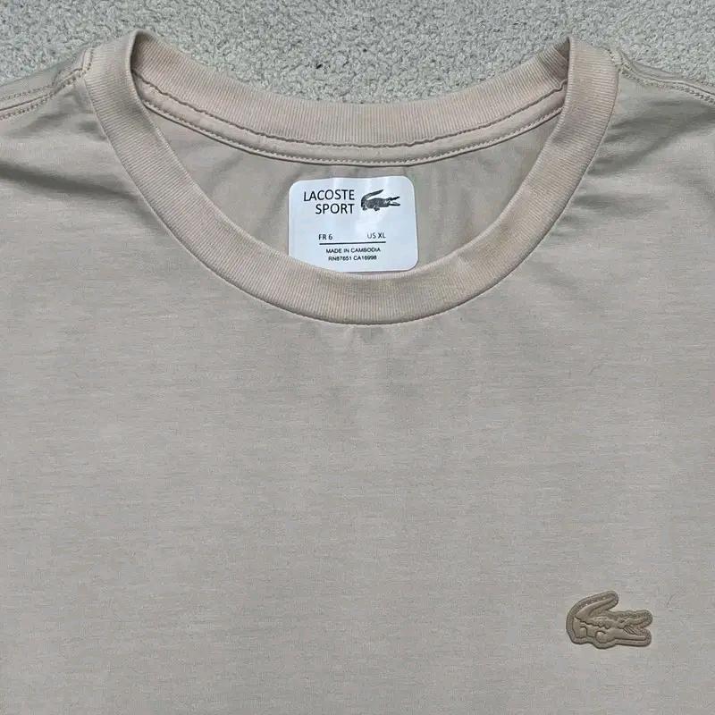 LACOSTE 반팔 티 베이지 XL 4