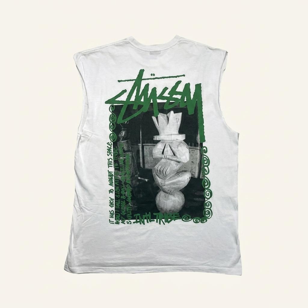 STUSSY 반팔 티 화이트 L (리폼) 1