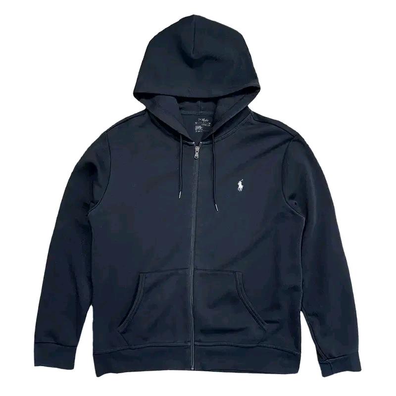 RALPH LAUREN 더블 니트 풀 지퍼 후디 블랙 2
