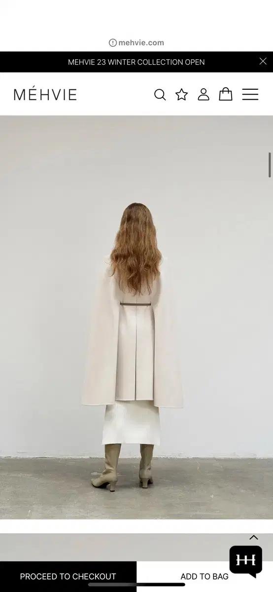 메비 시그니처 롱 케이프 코트 5