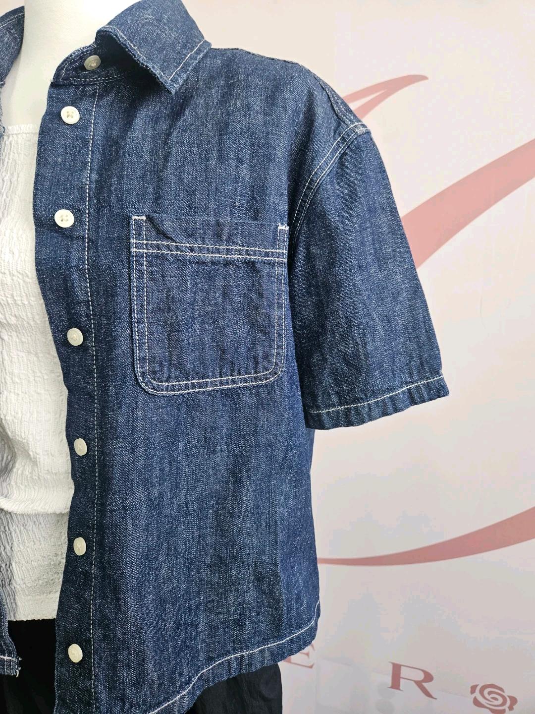 미쏘  진청 데님 반팔 셔츠 6