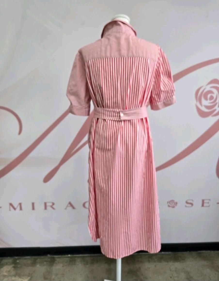 레드 스트라이프 셔츠 원피스 4