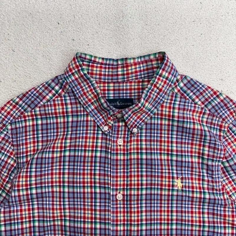 RALPH LAUREN 체크 반팔 셔츠 XL 4