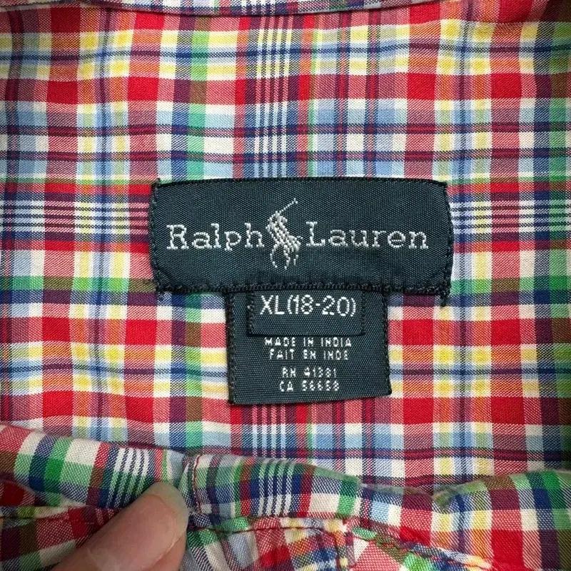 RALPH LAUREN 체크 반팔 셔츠 XL 5
