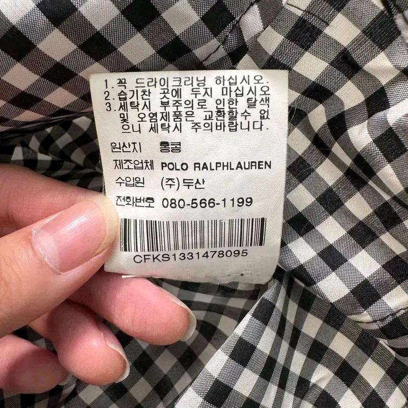 RALPH LAUREN 블랙라벨 깅엄 체크 반팔 셔츠 8 7