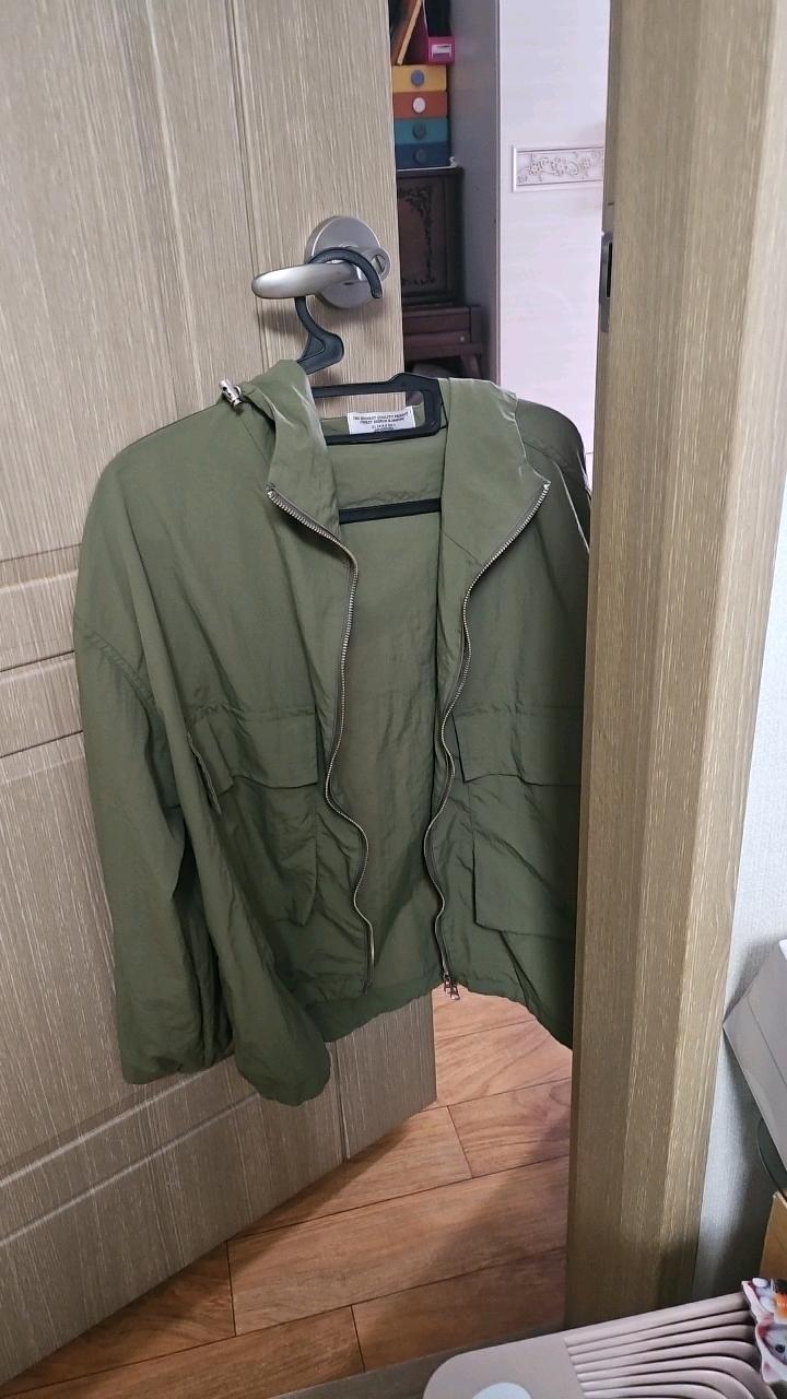 동신사 워셔블 바스락 후드 바람막이 재킷 카키 5