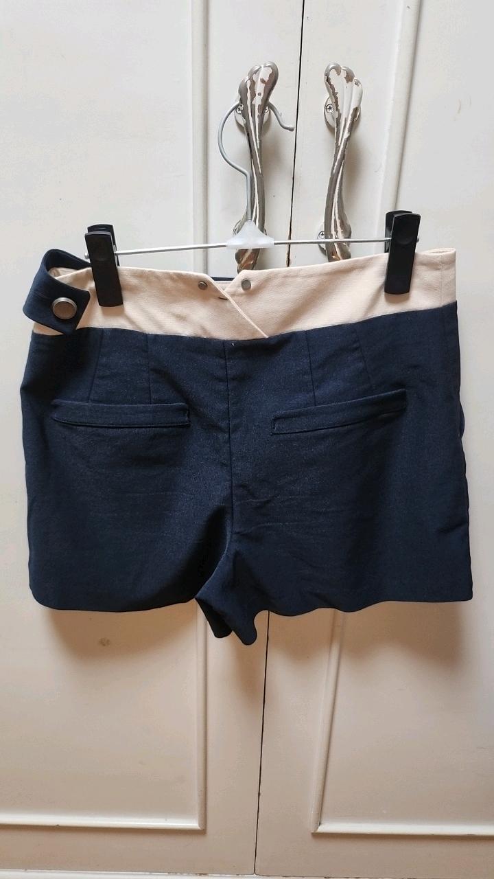 주크 린넨 혼방 랩 스타일 치마바지 네이비 3