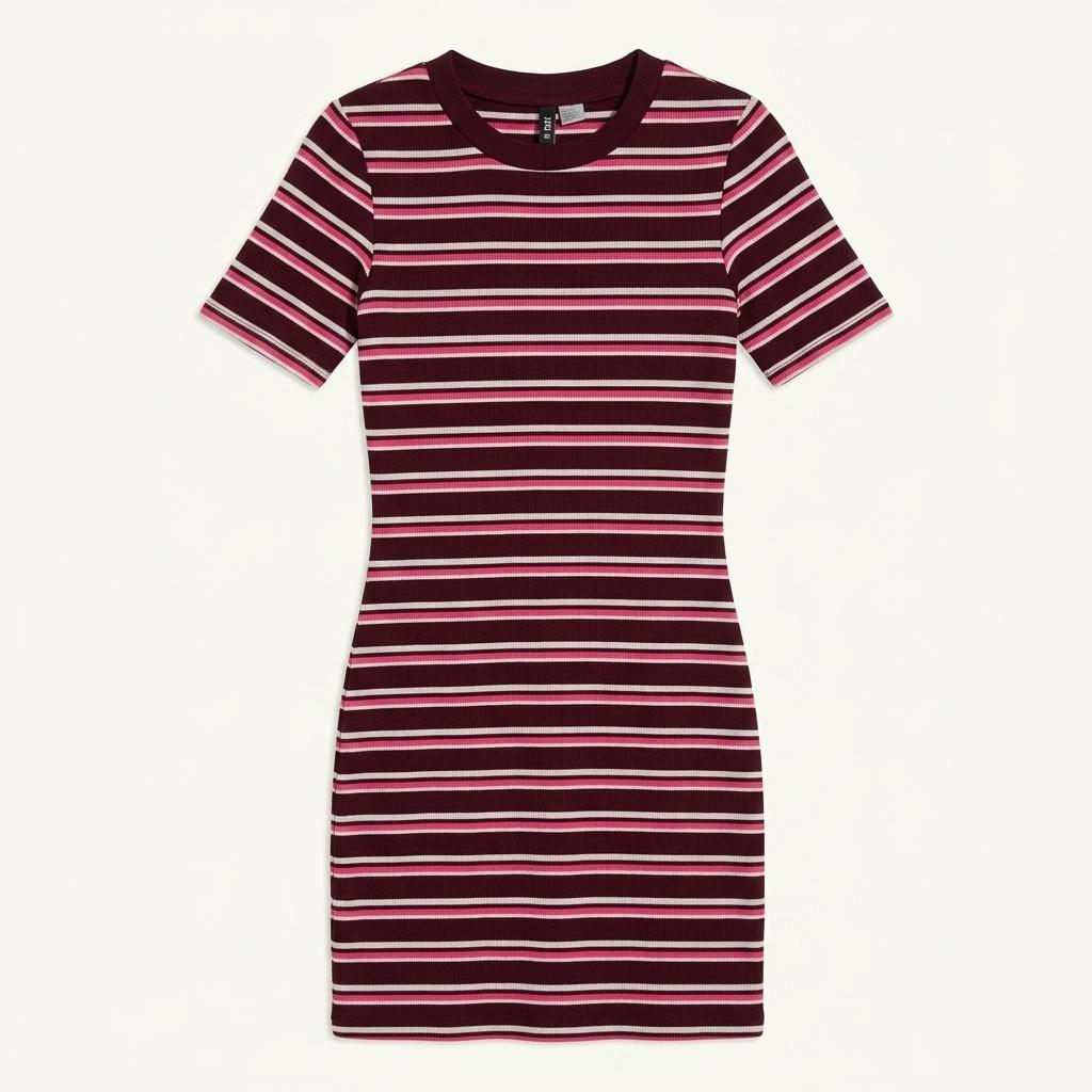 H&M DIVIDED 스트라이프 골지 미니 원피스